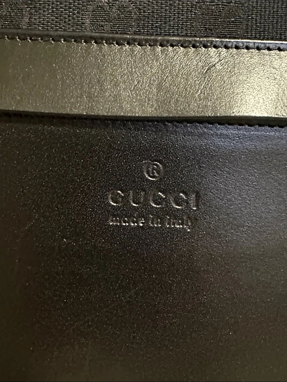 Gucci Black GG Shoulder Tote